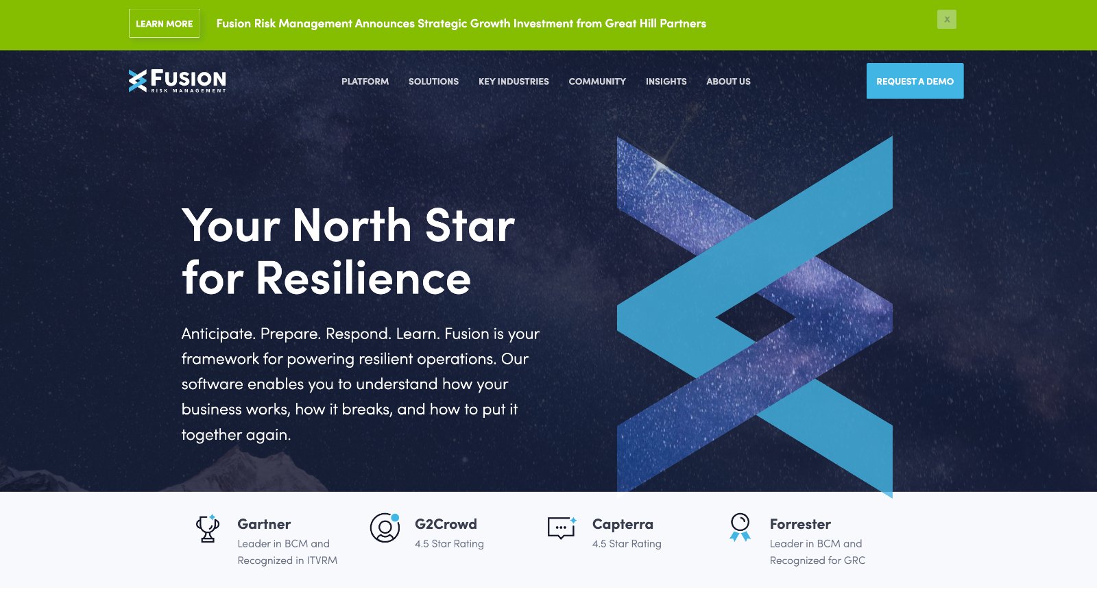 Your North Star for Resilience — the rebranded homepage