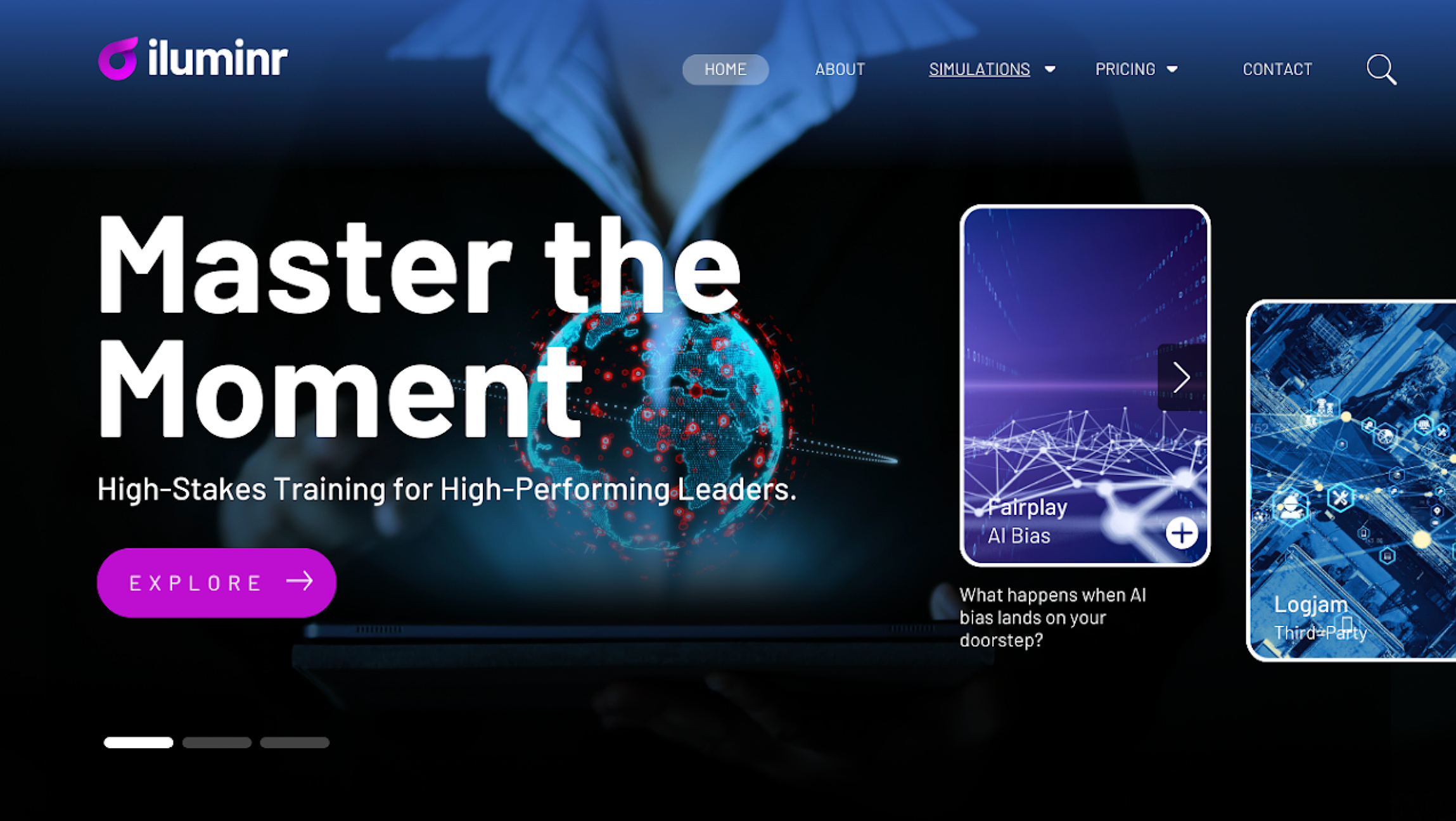 Website concept — Master the Moment