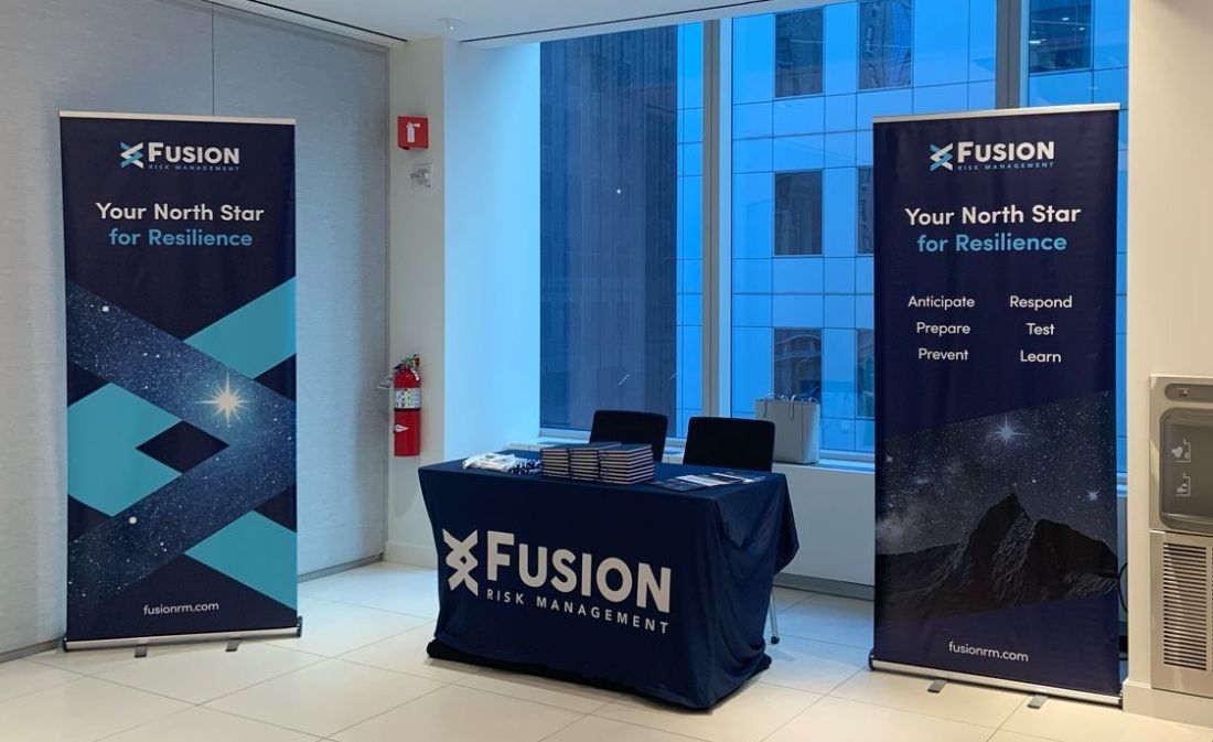 Your North Star for Resilience event banners at a Fusion roundtable