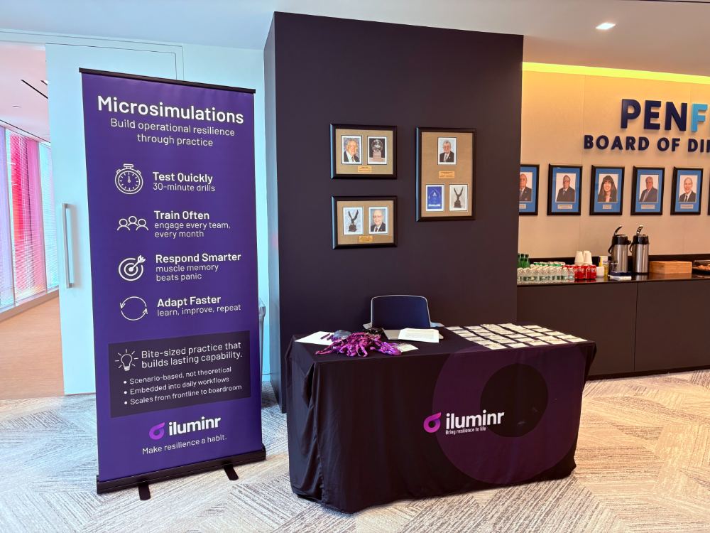 iluminr microsimulations stand at a credit-union event
