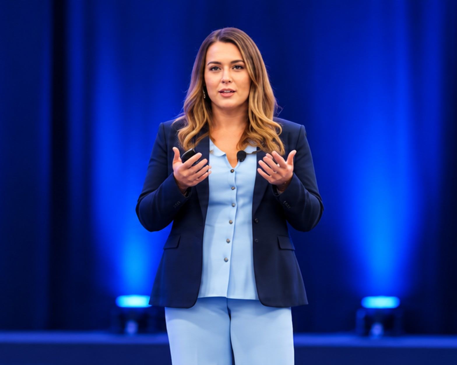 Paula Fontana speaking on stage at the Private Directors Association PRISM Conference