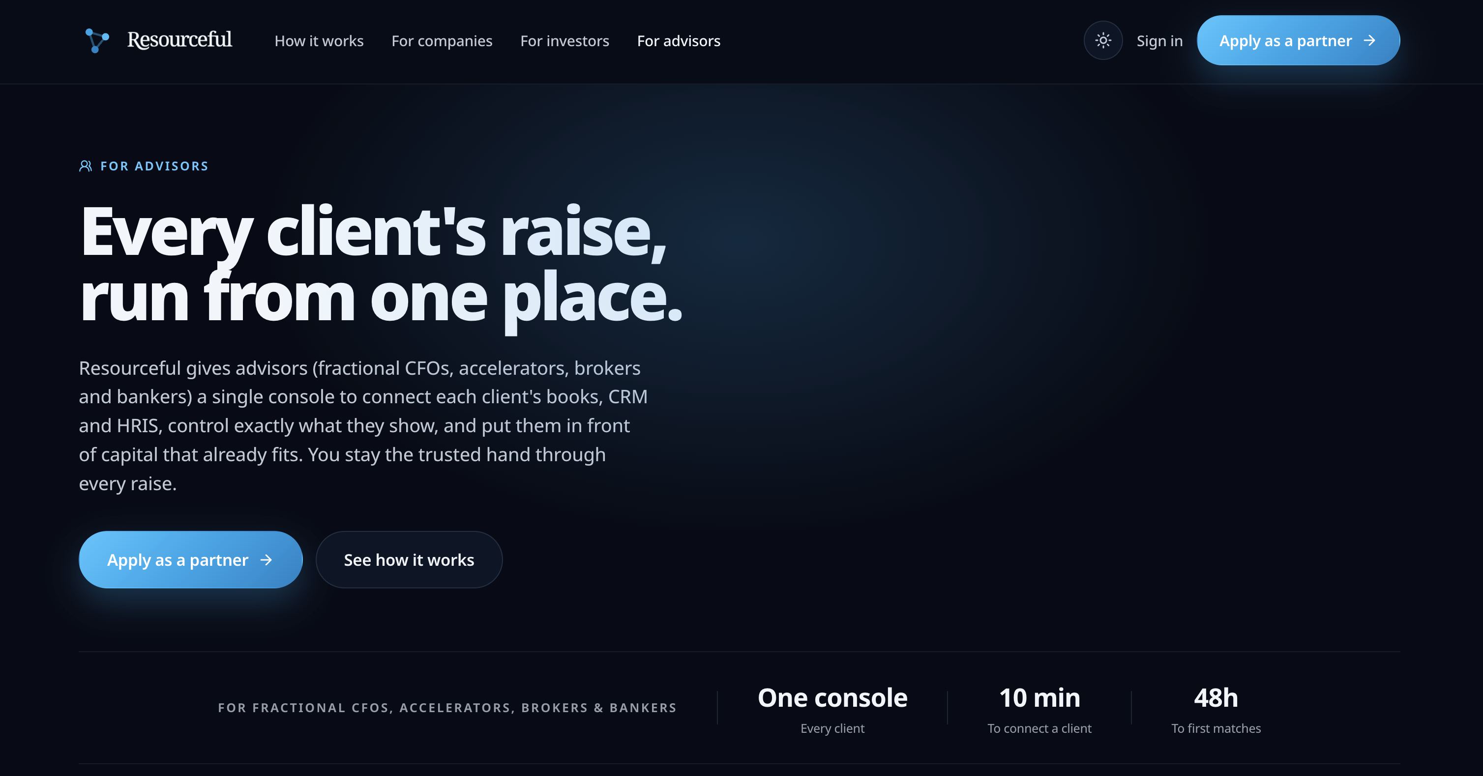 For advisors
